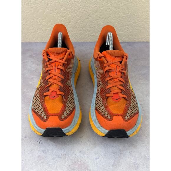 Hoka One One Mens Mafate Speed 4 1129930 Orange Running Shoes Sneakers Sz 9 Read - Picture 1 of 13